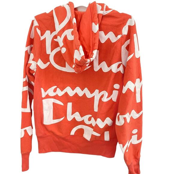 CHAMPION REVERSE WEAVE Hoodie Small Mens ALL-OVER PRINT CREW Kangaroo Pocket - Picture 5 of 7